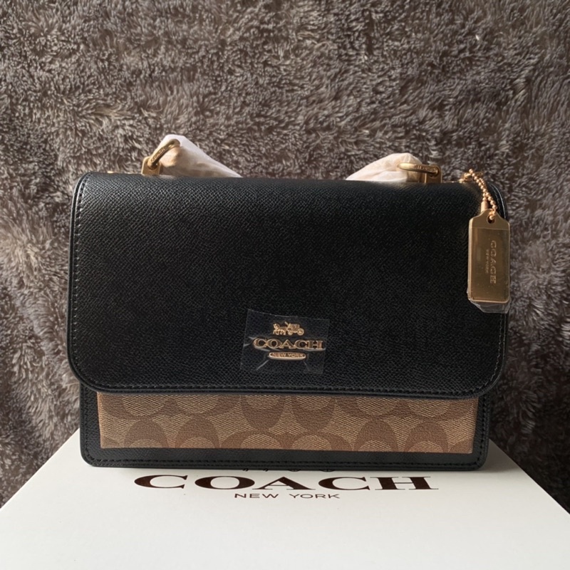 CH Klare Crossbody In Signature Coated Canvas 91019 KHAKI