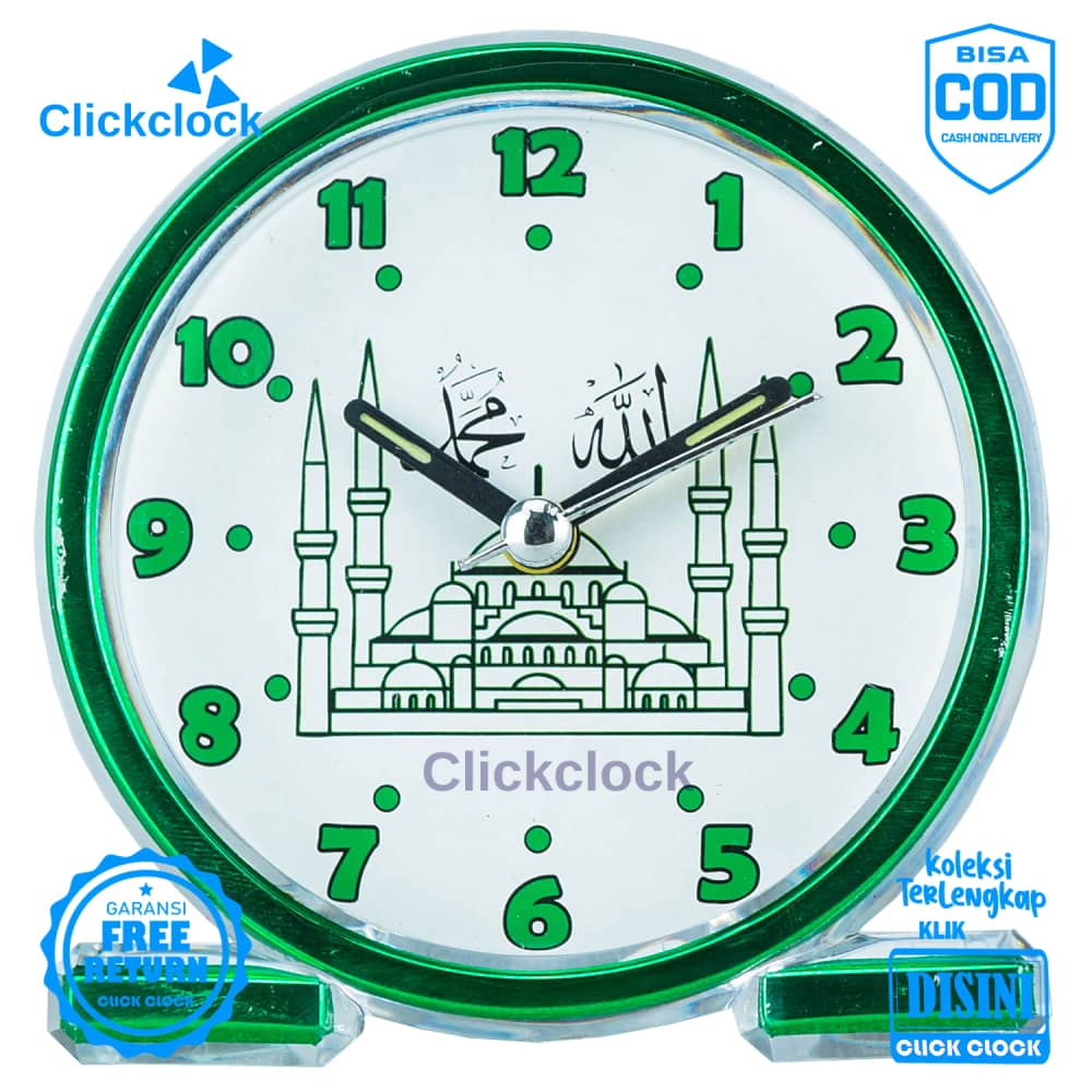 Jam Weker Quartz Jam Meja Masjid Minion Kaligrafi Kaiwa 8888 Kecil Unik Bagus Step Movement