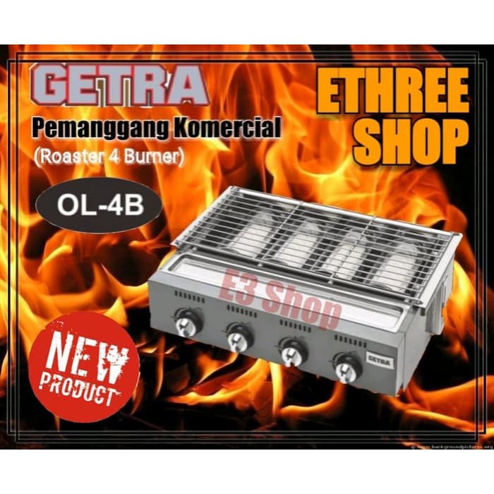 Getra Kompor Pemanggang Serbaguna 4 tungku OL 4B Getra -Original