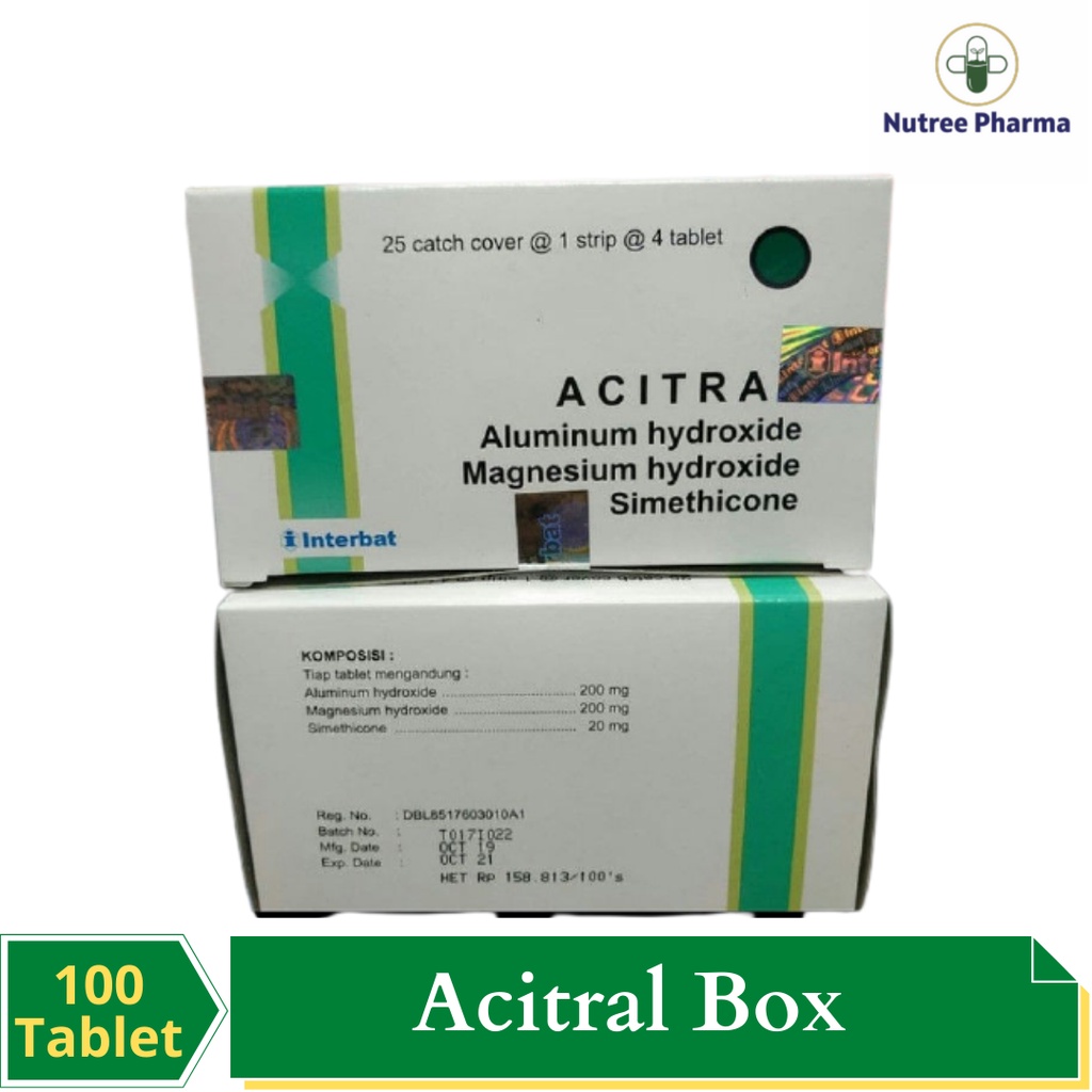 Acitral Box isi 100 Tablet - obat asam lambung