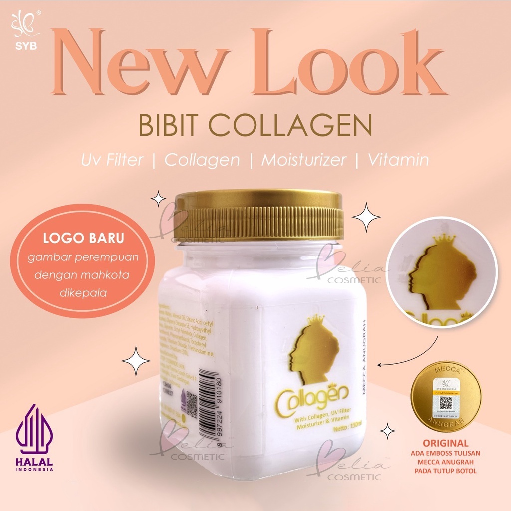 ❤ BELIA ❤ Mecca Anugrah Collagen Body Lotion by SYB Original 100% (Bitcol) | Pemutih Tubuh | Pelembab | BPOM