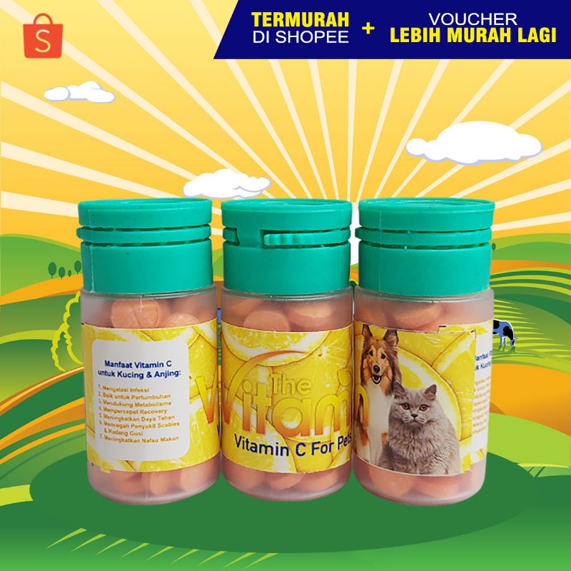 Vitamin C - Kucing Anjing Tambah Nafsu Makan Daya Tahan Mempercepat Penyembuhan