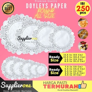 Doilies / Doilies Paper / Doyleys isi 250 pcs Tatakan Kue / Alas Toples Food Grade Tahan Minyak