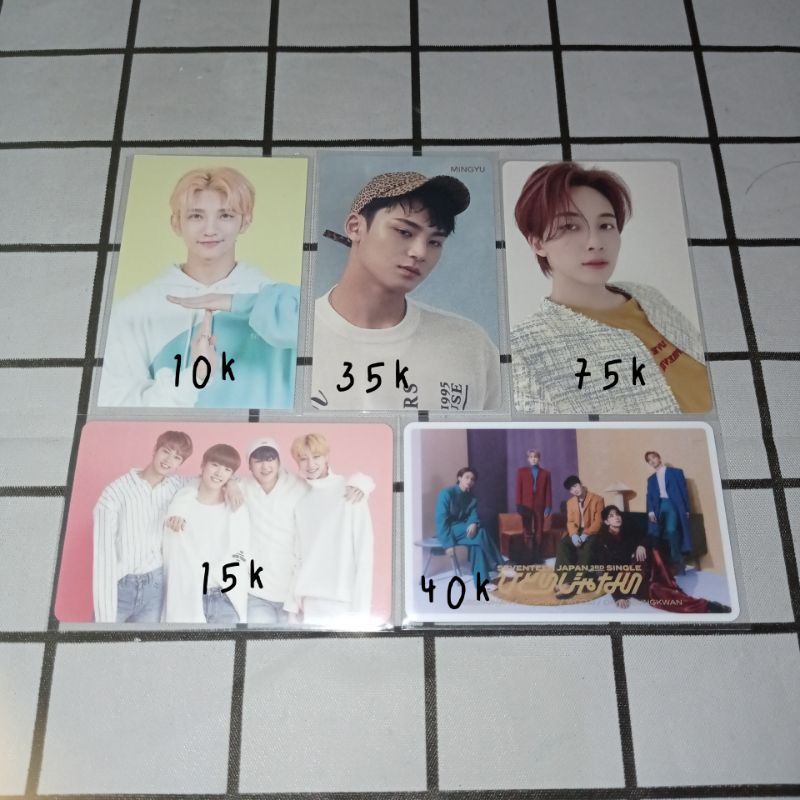 PC TC Caratland Joshua HMV Flfl Mingyu Hitorijanai Jeonghan 2020 2018 Performance Vocal Team M-Card 