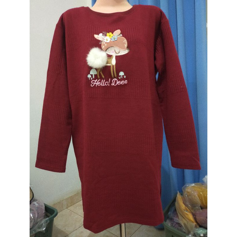 65. Tunik rajut cantik jumbo Premium
