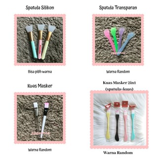  Kuas  Masker 2  in 1 Kuas  masker Spatula Transparan 