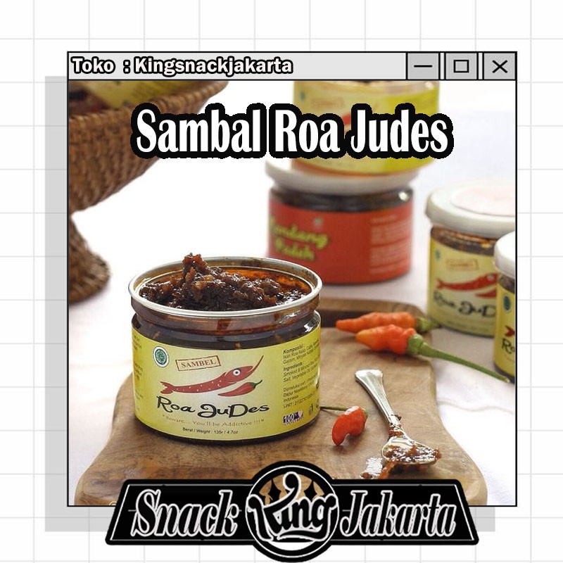 Sambal Roa Judes 115 Gram Sambal Ikan Roa Shopee Indonesia