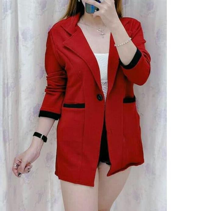ⅎ ZAZA_FASHION Blazer Wanita Terbaru Blazer Donna fit to XL ◄