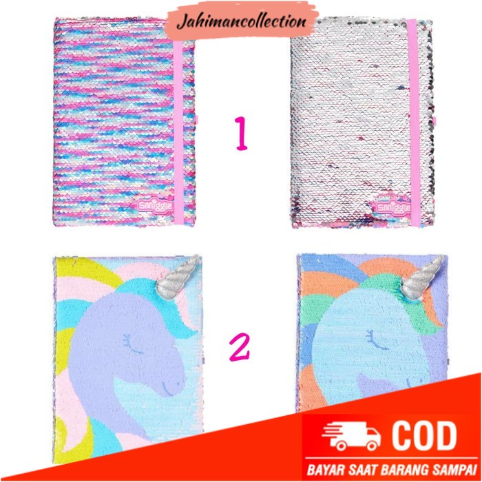 

✨ BISA COD ✨ SMIGGLE A5 RIVERSEY SEQUIN NOTEBOOK - BUKU DIARY NOTEBOOK SMIGGLE - Unicorn