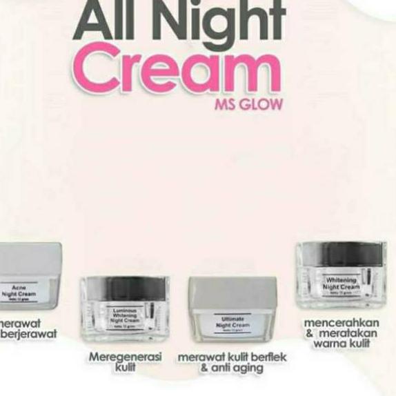 ⚡pecial 7.7 Night cream ms glow , krim malam msglow original /Whitening/Acne/Jerawat/Flek/Luminous/u