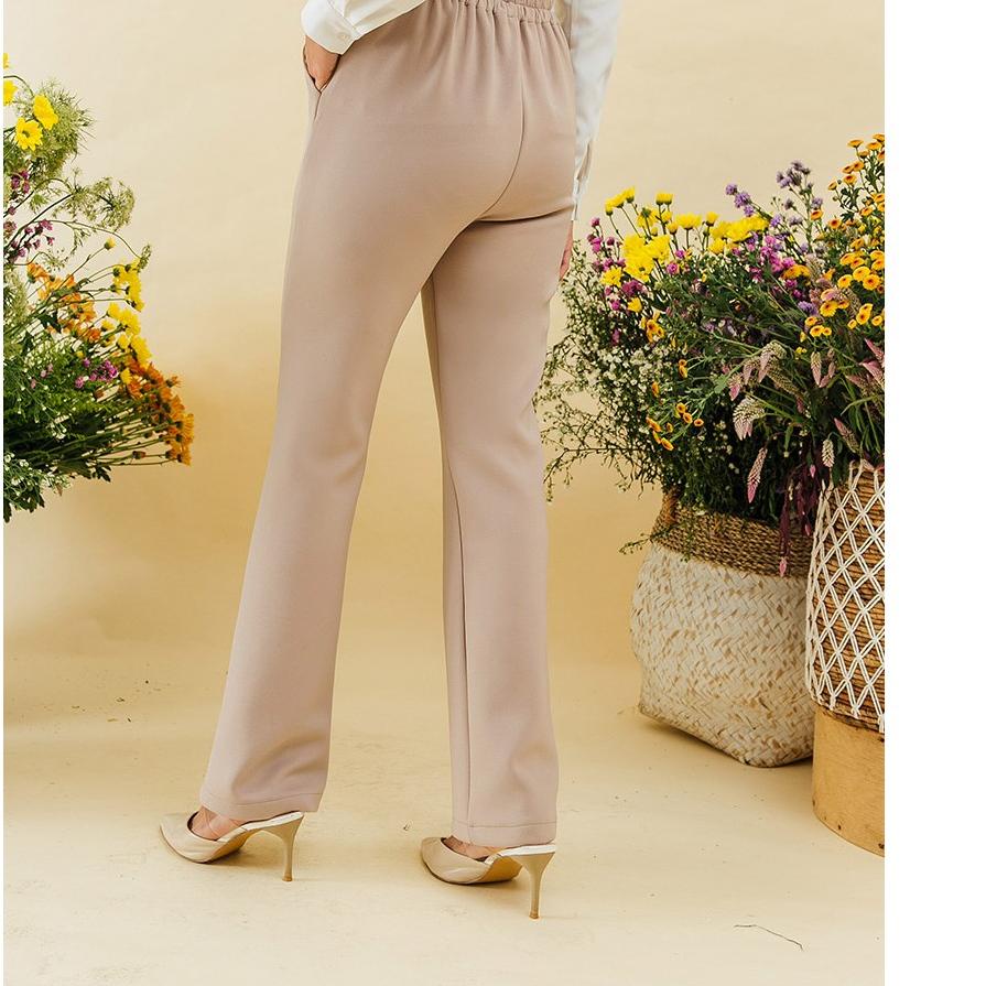 Lagi Tren.. Geulis.id celana wanita Lizza PANTS - Warmgrey
