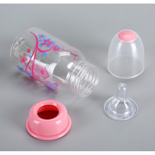 FREE DOT Botol Susu Bayi KIDZONE + Pegangan Standard Dot Gepeng BPA FREE 60ml 125ml 250ml