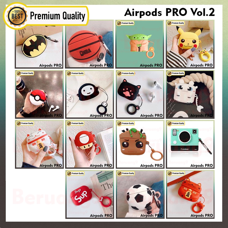 Casing Silicone Airpods Pro Case Anti Shock Premium Apple Case Animasi