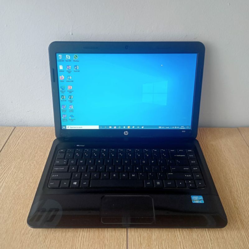 Laptop HP 1000 Cor i3 Ram 4GB HDD 500GB Windows 10 mulus Layar 14inch FULL Aplikasi siap pakai