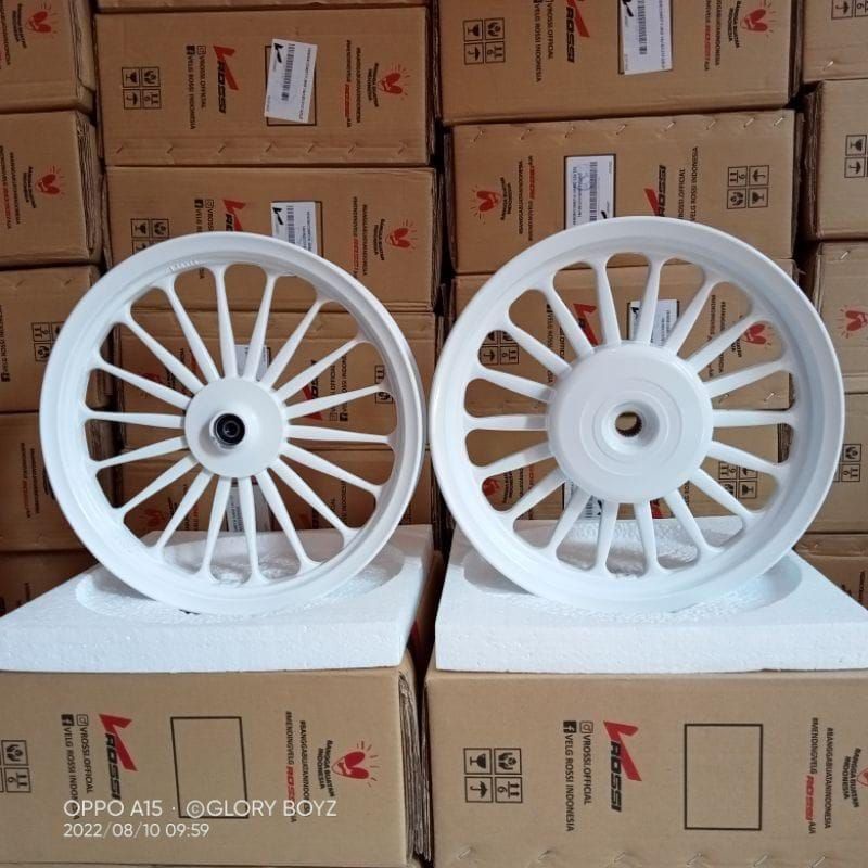 Velg vrossi gold/ putih / black beat & vario 110 ( Palang 8, 16, 18 )