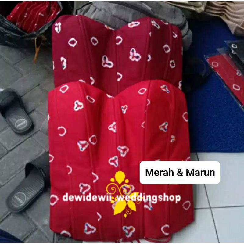 KamisoL Motif Jumputan, Warna Merah/ Marun