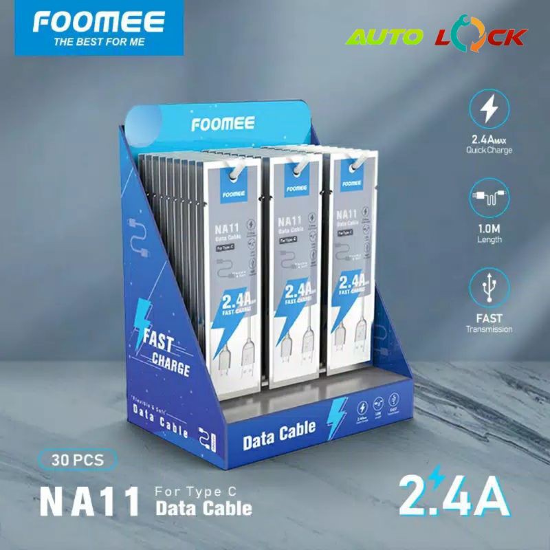 kabel data Type C foomee NA11 / kabel data type c / kabel data murah / kabel data