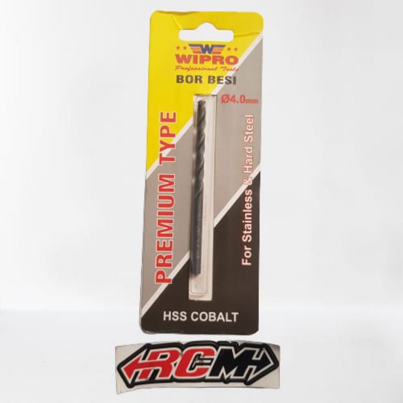 HRGA PERBIJI MATA BOR BESI PREMIUM COBALT HSS HITAM BLACK STAINLESS 3MM 3 MM 3.5MM 3,5 MM 4MM 4 MM 4.5MM 4,5 MM 5MM 5 MM ORI ORIGINAL WIPRO ASLI