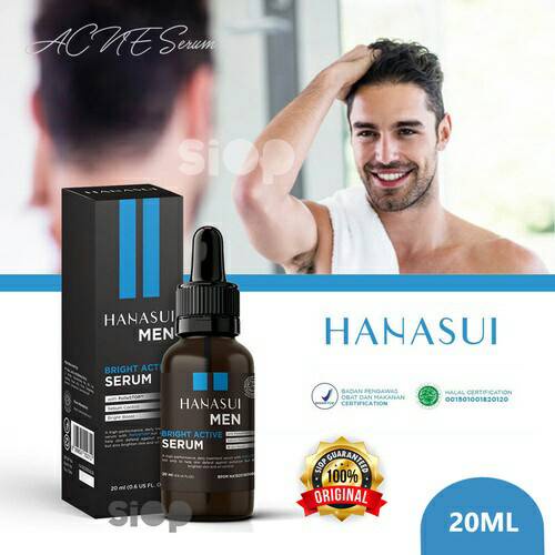 SERUM PRIA - SERUM WAJAH HANASUI MEN BRIGHT ACTIVE SERUM 20ML - SERUM PENCERAH WAJAH PRIA