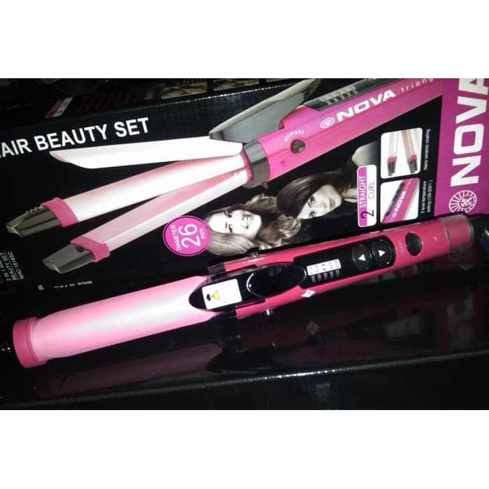 Catokan Rambut Nova 2in1 straight and curl