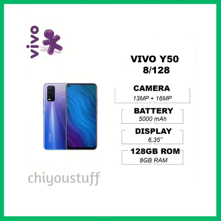 VIVO Y50 8/128 8GB RAM 128GB ROM GARANSI RESMI