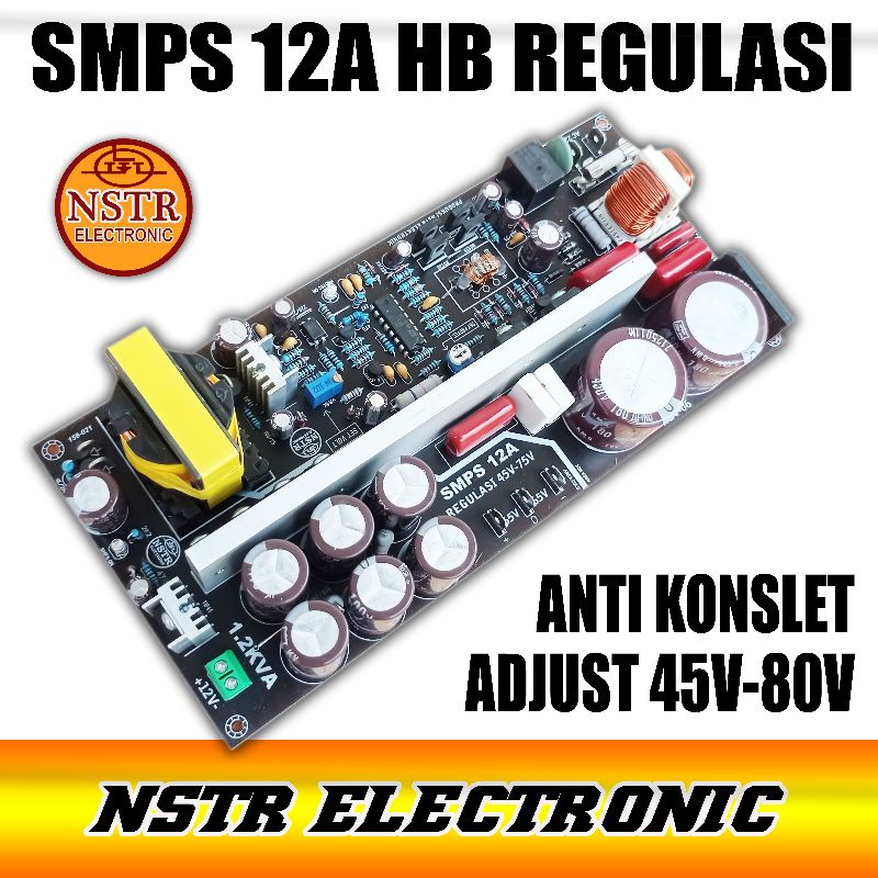 smps audio 12A HB Regulasi adjustable 50v sd 75v Anti koslet