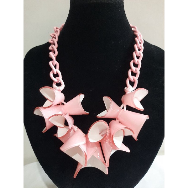 kalung kayen Necklace keyenplastik kalung Rantai Besar kalung Rantai warna pink.ungu. kalung fashion