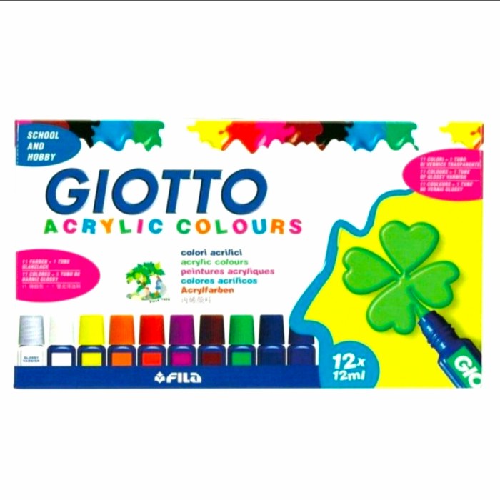 

Cat Akrilik GIOTTO / Acrylic Colours 12 Pcs