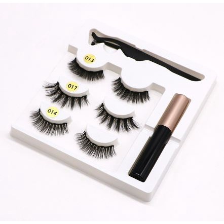 magnetic eyeliner eyelash set 3 pasang bulu mata palsu magnet waterproof glamnetic