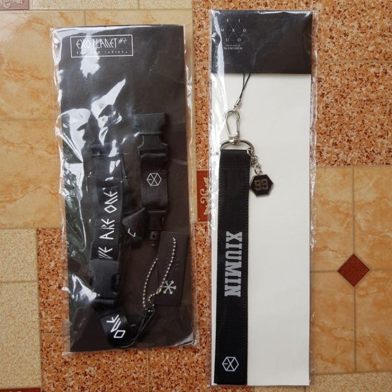 official keyring pendant scotch name tag set strap gantungan kunci key ring exo'rdium exo'luxion