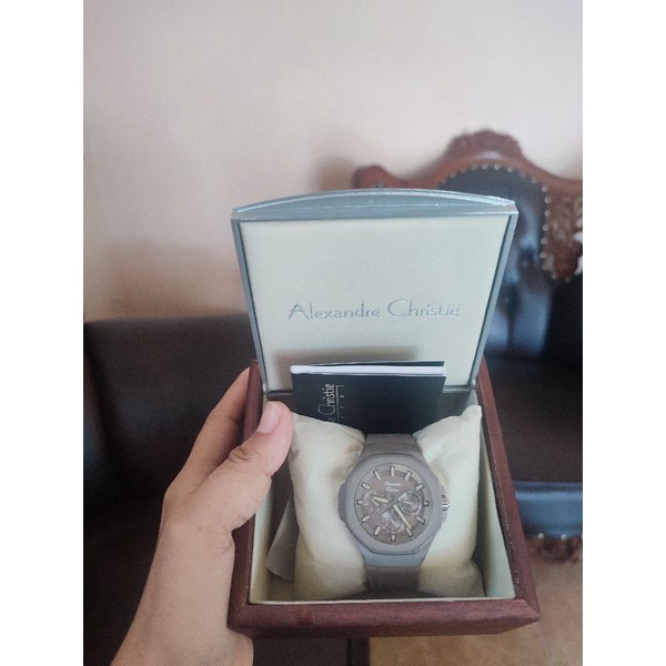JAM TANGAN ALEXANDRE CHRISTIE PRELOVED❤ AC  6590 BF GREY