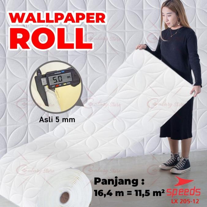 COD Wallpaper Dinding Foam Roll Wallpaper Batik 3d Stiker SPEEDS 205-12