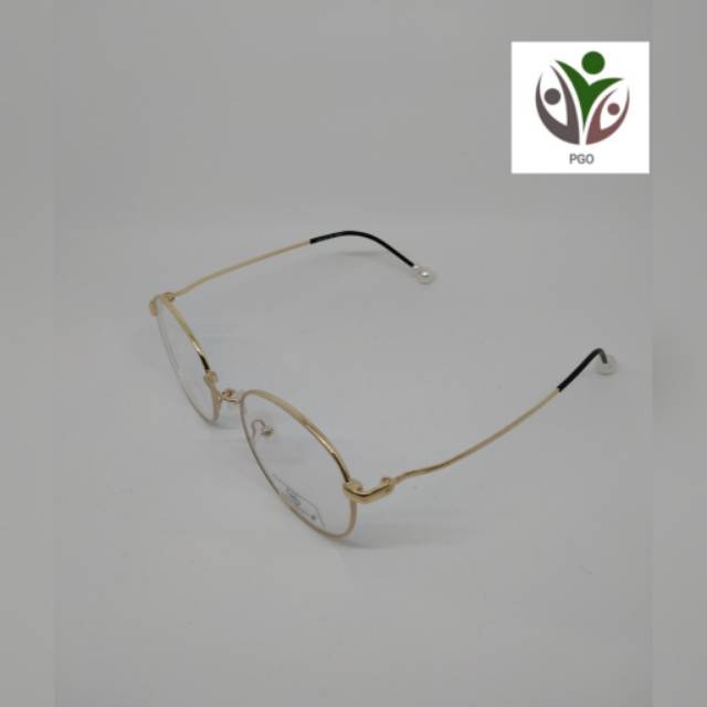 Frame kacamata bulat metalik pria/wanita SYR55980