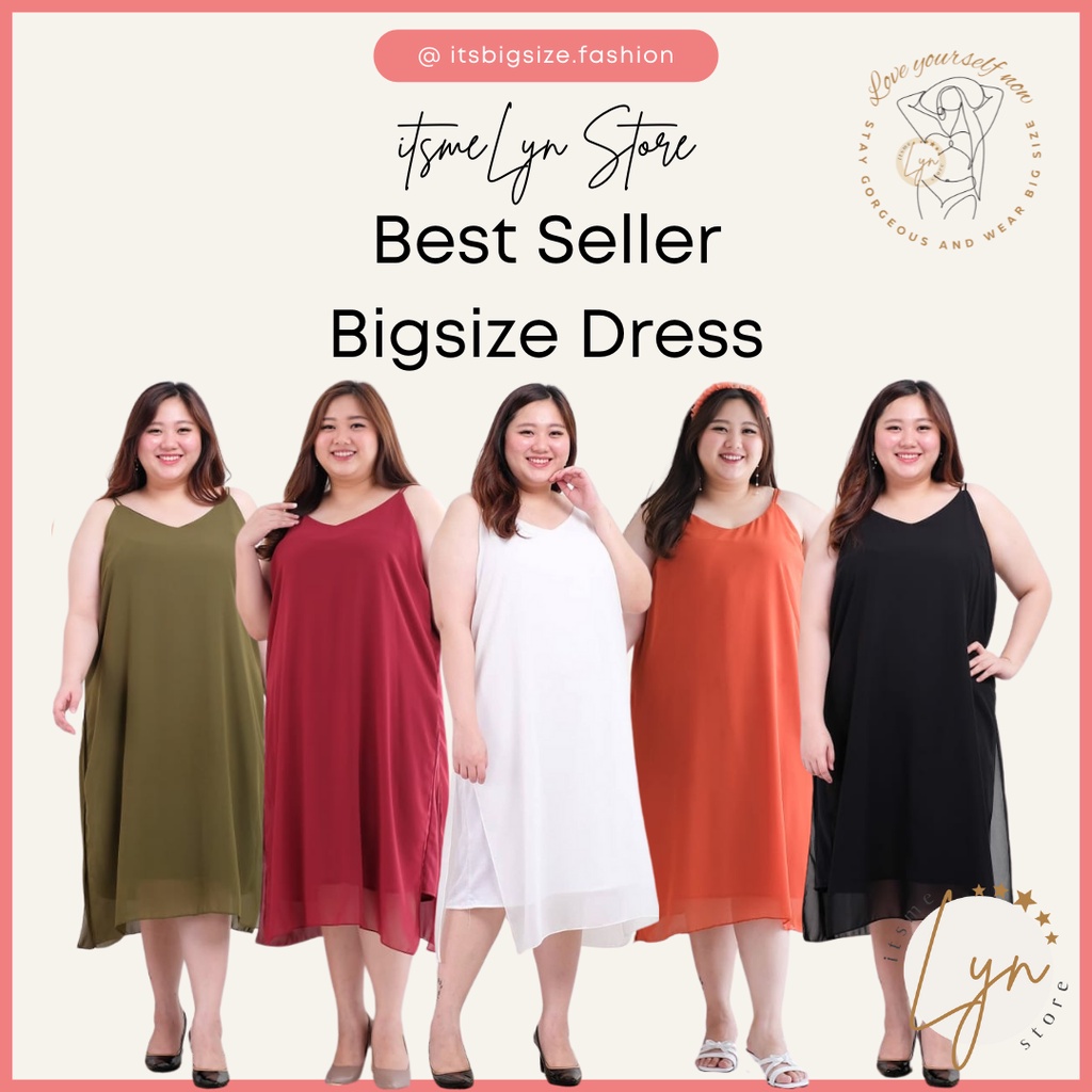 (COD) PROMO DRESS TANK TOP BIG SIZE WANITA CURVY UKURAN JUMBO/ GAUN PESTA PLUS SIZE LD 130 XL XXL XX
