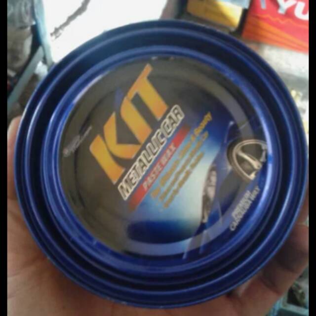 Kit kaleng biru pengkilap cat mobil metalic metalik