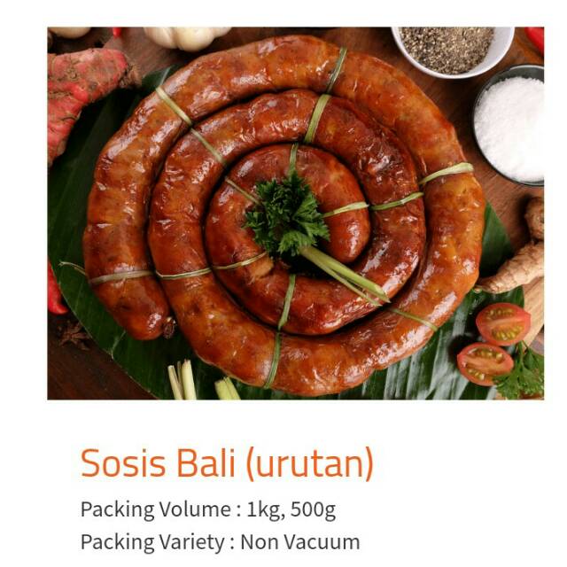 Jual Babi Pork URUTAN Sosis Bali (1kg) | Shopee Indonesia