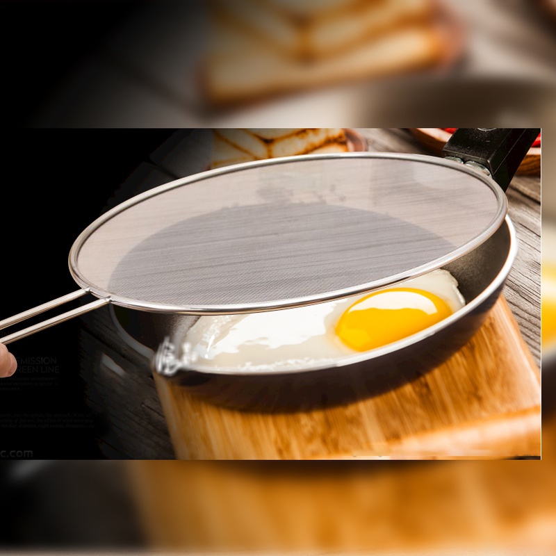 Hot Sale/Stainless Steel Oil Proofing Tutup Saringan Gorengan/Splatter Screen/Explosion-proof Guard Frying Pan Cover Aksesoris Dapur