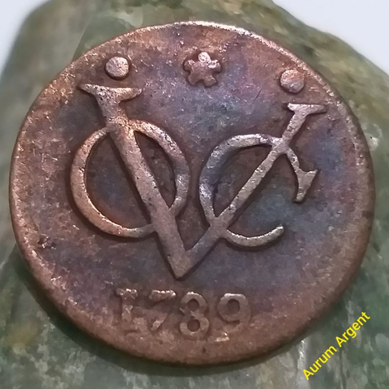 S^VOC.20-- 1 PC KOIN TEMBAGA KUNO ASLI DOIT VOC TH 1789. --- COPPER COIN ---