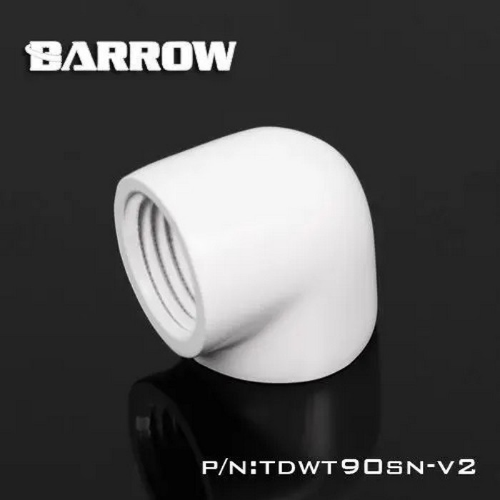 BARROW TDWT90SN-V2 90° Adapter F-F G1/4 Fitting - White