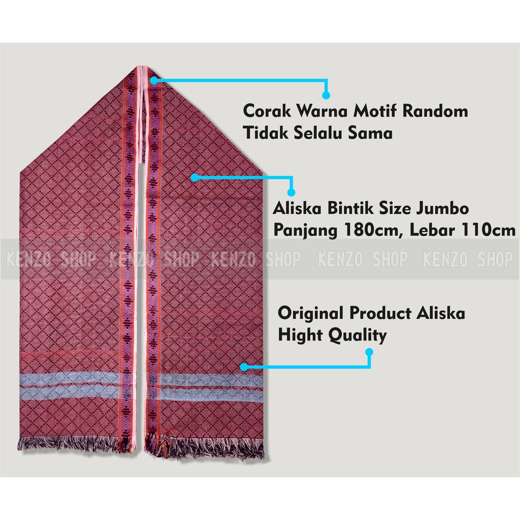 SORBAN ALISKA PANJANG MOTIF BINTIK - SORBAN HAJI TERMURAH