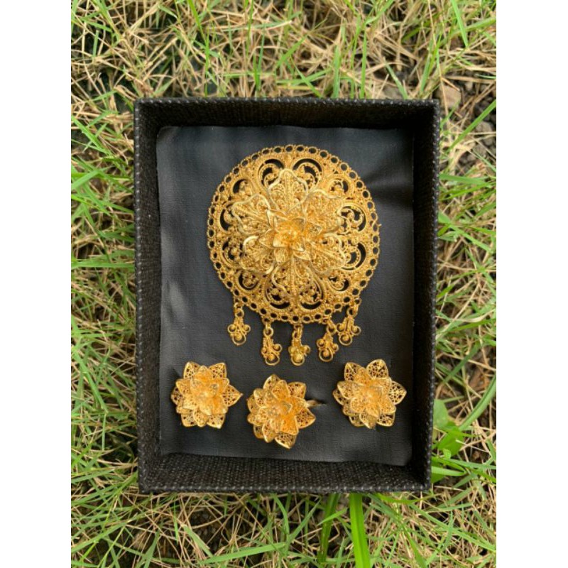 Premium bros alpaka bali motif klopak kenari cantik menawan