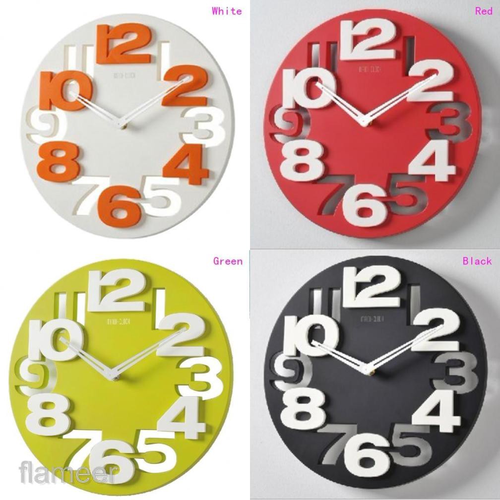 12 Cut Out Wall Clock Modern Digital Clock For Home Restaurant Bar Shop Dcor Shopee Indonesia