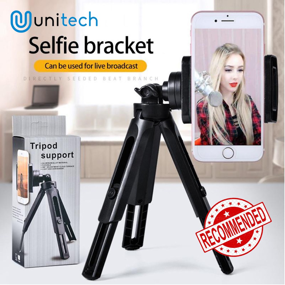 Tripod Phone Holder Hp + Holder Universal 4-7inch Untuk Smartphone YN211