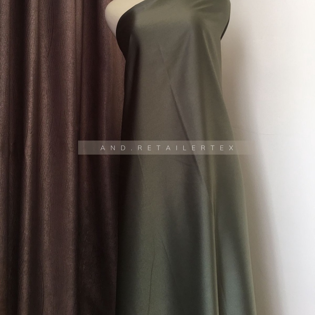 Kain Satin Maxmara Original warna Dark Army