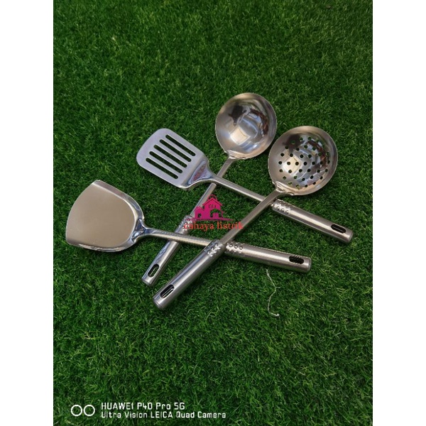 Spatula Set Isi 4Pcs - Spatula Sutil Stainless Steel Good Quality