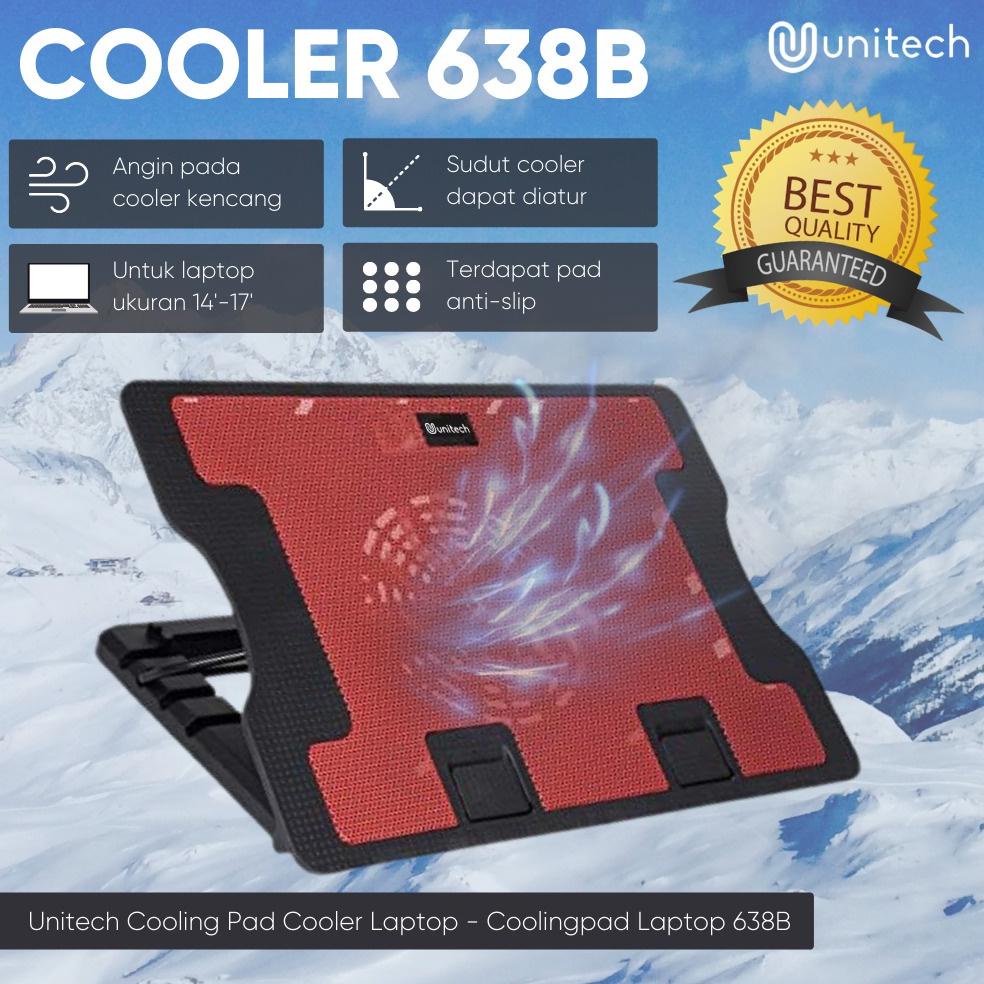 Cooling Pad Cooler Laptop Unitech 638B Big Fan Up To 17Inch