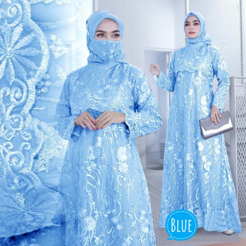 BJ - MAXI RATU / GAMIS RATU / GAMIS FULL BRUKAT / GAMIS KONDANGAN / GAMIS PESTA / GAMIS UKURAN M . L . XL . XXL / GAMIS UKURAN BESAR / GAMIS WANITA MURAH