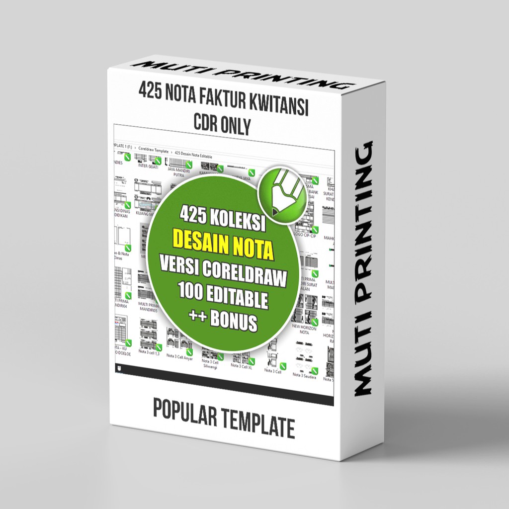 425 Nota Faktur Kwitansi Cdr Only - Business Branding