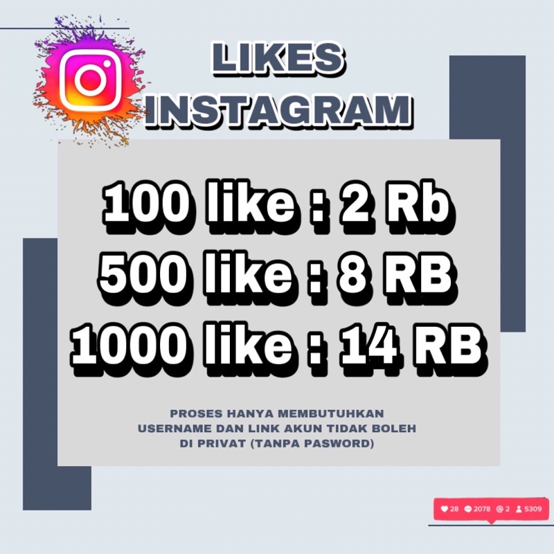 layanan pulsa LIKE IG