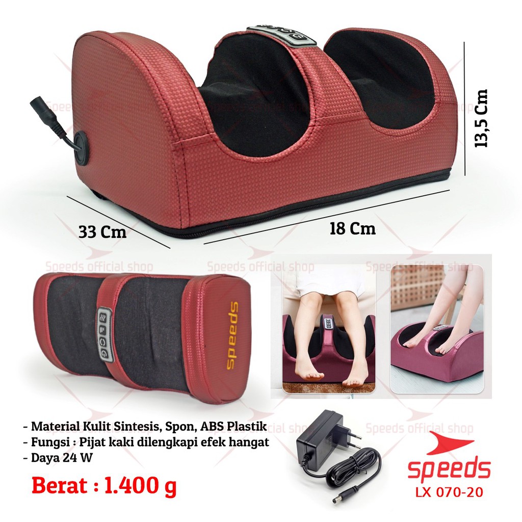 SPEEDS Alat Pijat Kaki Elektrik Foot Massager Terapi Kaki dan Badan Alat Kesehatan Portable 070-20-8